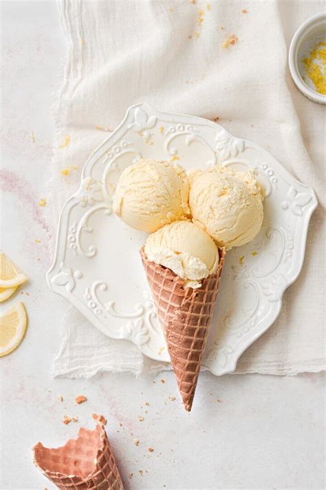 Creamy Homemade Lemon Ice Cream Curly Girl Kitchen