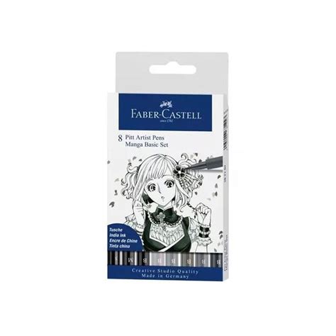 Pisaki Artystyczne Faber Castell PITT ARTIST PEN MANGA Zestaw 8 Szt