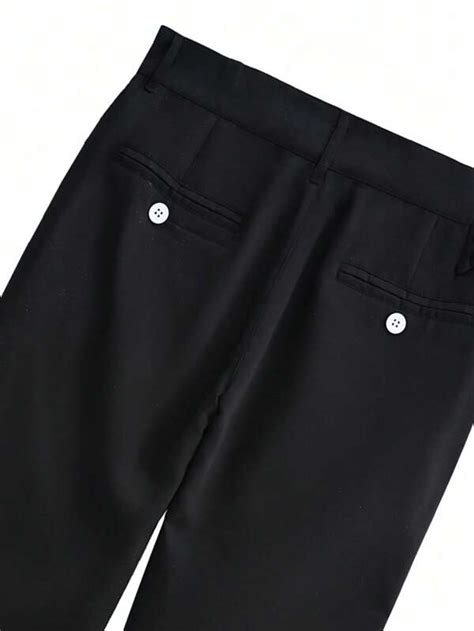 Manfinity Mode Hombres Pantalones De Traje Con Fruncido Moda De Mujer