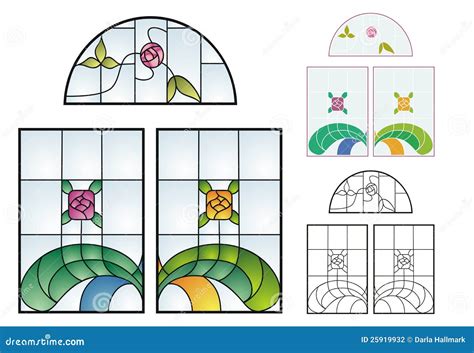 Traditional Stained Glass Patterns Stock Vector Illustration Of Deco Vector 25919932