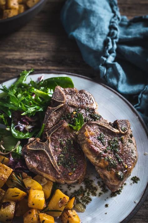 Lamb Chops With Mint Sauce and Roasted Rutabagas - Low Carb Maven