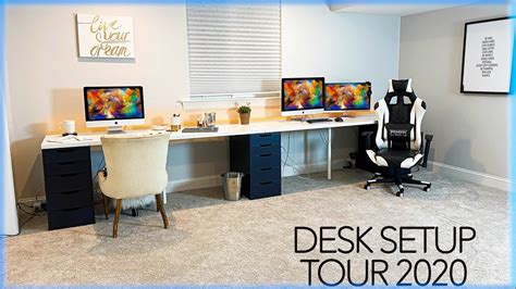 My Dream Desk Makeover Tour 2020 Work From Home Office Gaming Youtube