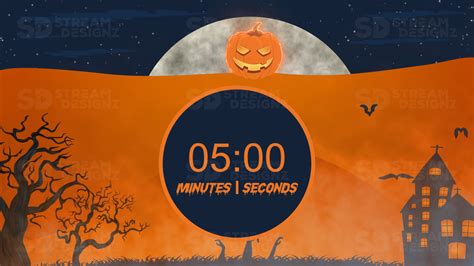 Halloween Overlays Stream Countdown Timer - Spooky Szn | Stream Designz