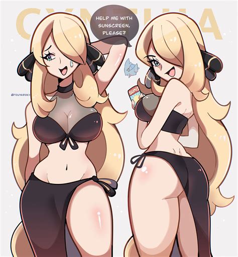 Cynthia Pokemon And 1 More Drawn By Touyarokii Danbooru