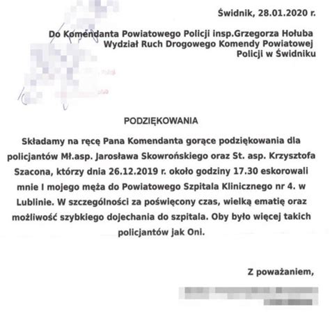 Podziękowanie dla policjantów Aktualności Policja pl