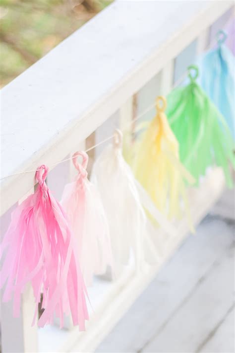 Diy Tissue Tassel Garland Tutorial Diary Of A Debutante