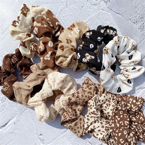 Jual Town Shell Hello Kitty Scrunchy Bear Scrunchies Leopard