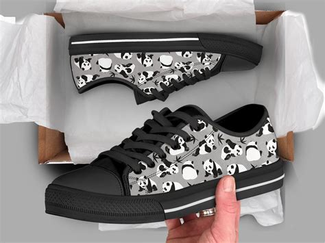 Cute Panda Shoes Panda Sneakers Cute Shoes Panda Lover Gifts Etsy