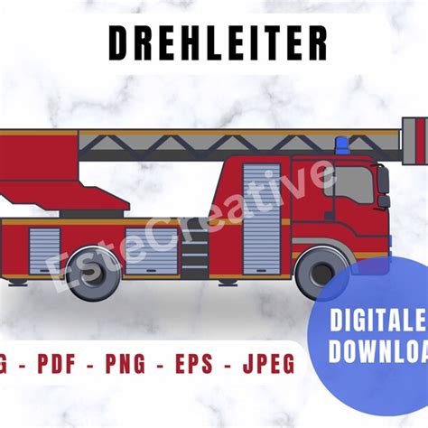 Plotterdatei Feuerwehrwagen Etsy De