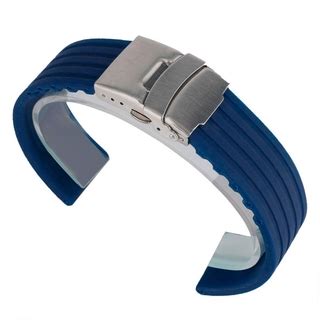 Pulseira De Rel Gio De Borracha De Silicone Azul Laranja Barras