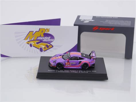 Mrs Modellautos Spark 87S161 Porsche 911 RSR Nr 57 LMGTE Am 24h Le