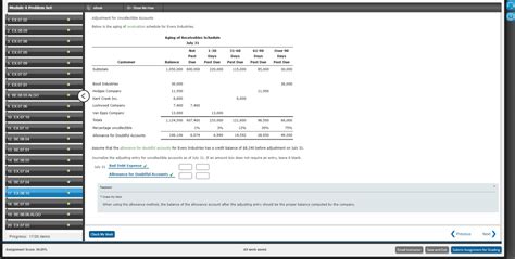 Solved Module 4 Problem Set EBook Show Me How 1 EX 07 02 Adjustment