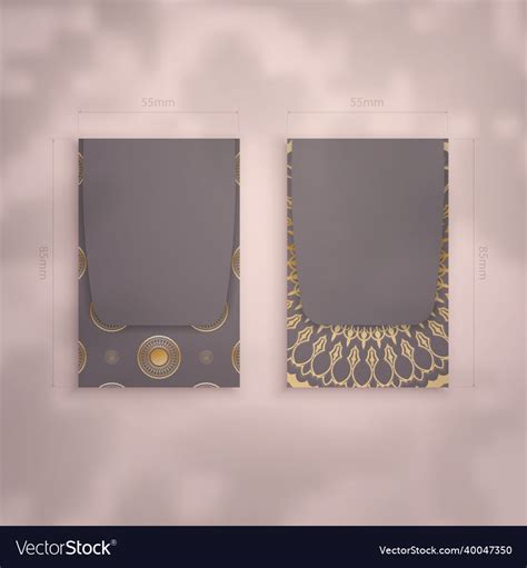 Business card template in brown color Royalty Free Vector