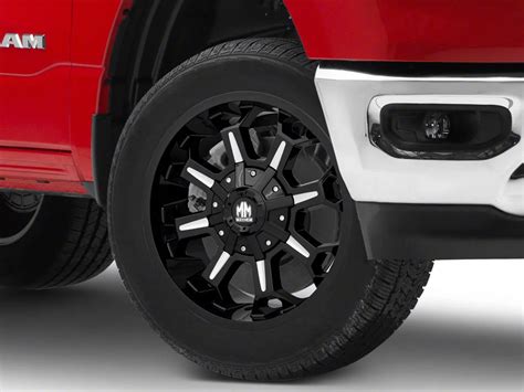 Moto Metal Ram Combat Gloss Black Milled Lug Wheel X Mm