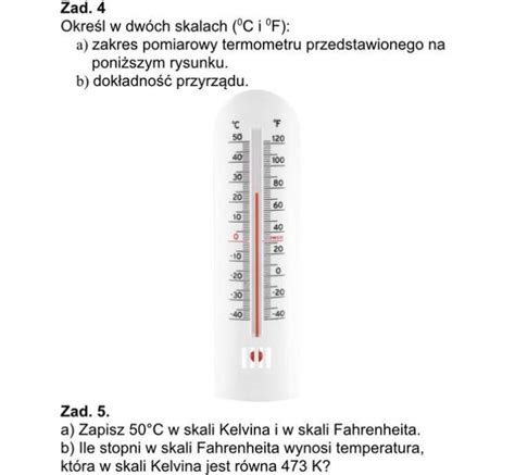 Karta Pracy Skale Temperaturowe Klasa Na Zdjeciu Sa Zadania Licze