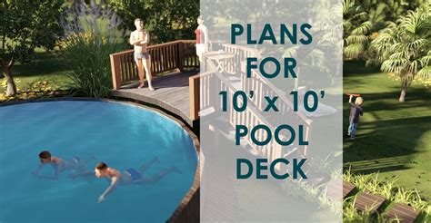 Plans For Above Ground Pool Deck 10x10 24 Round Pool 52 High Etsy