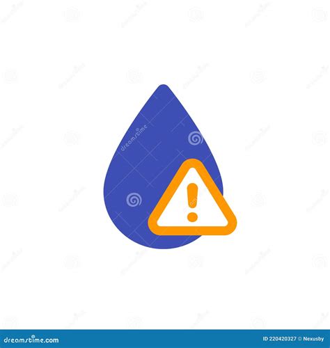 Water Contamination Alert Vector Icon on White Stock Vector ...