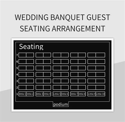 Free Seating Charts Templates For Google Sheets And Microsoft Excel