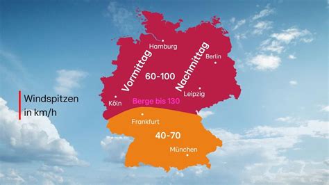 Unwetter Warnung Tief Katrin bringt Regen und Sturmböen bis zu 100 km