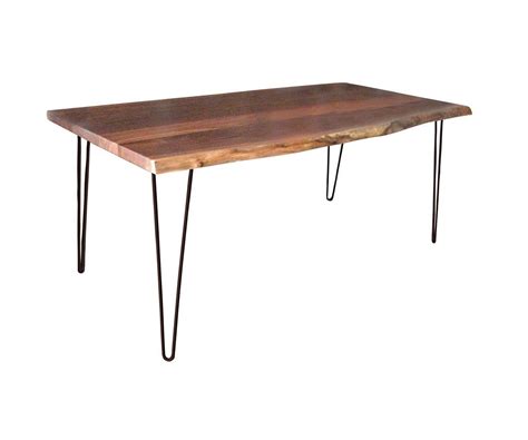 Live Edge Dining Table With Hairpin Base Barkman Furniture