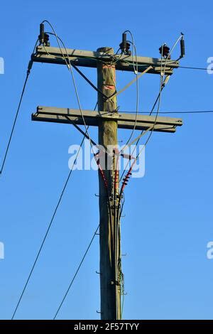 3 Phase High Voltage Electricity Wires Switchgear Stock Photo Alamy