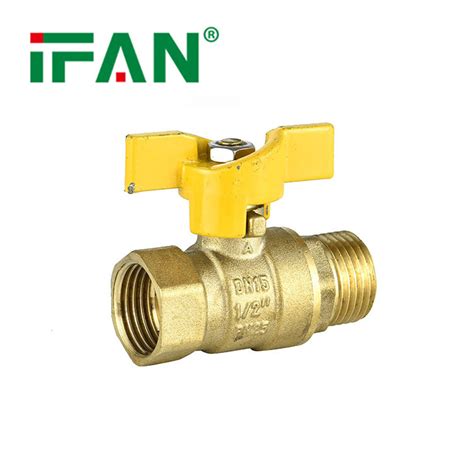 Ifan Forged Valves Gas Male Female Thread Butterfly Handle Ball Valve