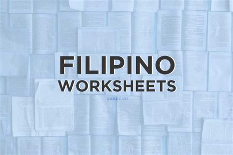 Panghalip Pananong Worksheet Gabay