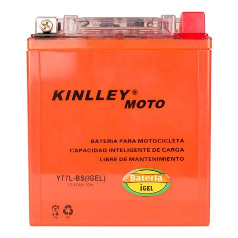 Bater A De Gel Para Moto Kinlley Ytx Lbs Color Naranja V Ah