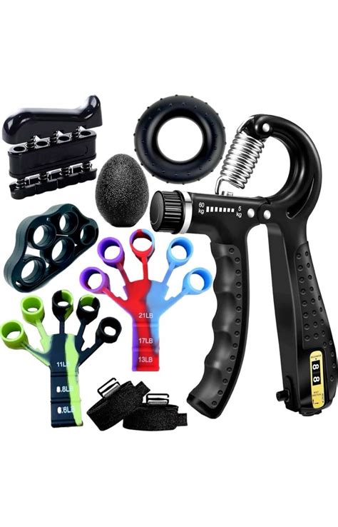 AOHPFEGR 7 Pack Grip Strength Trainer, Hand Gripper Strengthener ...