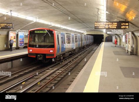 Subway train in lisbon, Portugal 2016 Stock Photo - Alamy