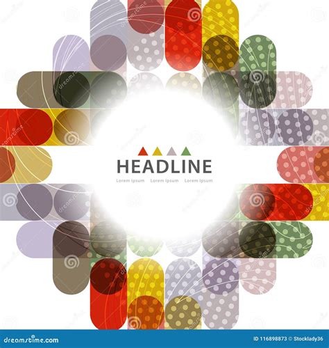 Brochure Header Colorful Background Layout Template Stock Vector