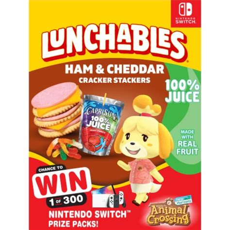 Lunchables Ham Cheddar Cracker Stackers With Capri Sun Fruit Punch