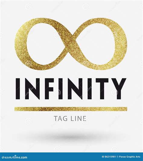 Infinity Logo In Golden Stock Vector Illustration Of Golden