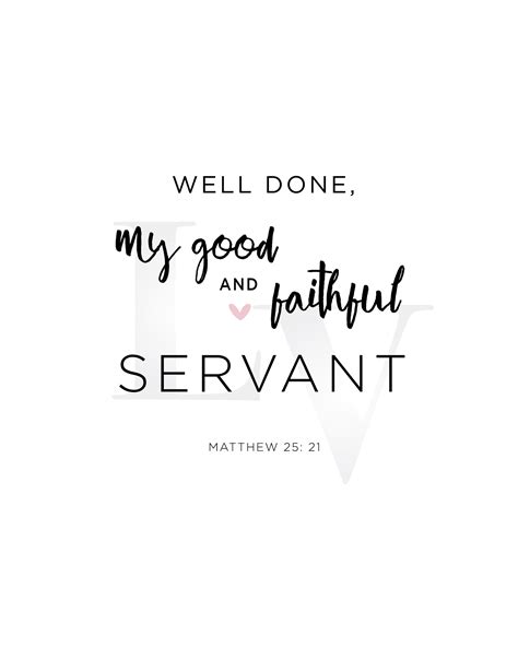 Well Done, My Good and Faithful Servant, Digital Download, 8 X 10 - Etsy