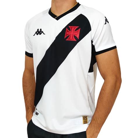 Camisa Vasco Kappa 2023 Uniforme 1 Jogo Masculino Branco Netshoes