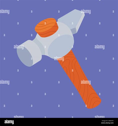 Carpenter Hammer Tool Vector Icon Construction Claw Hammer Tool Vector