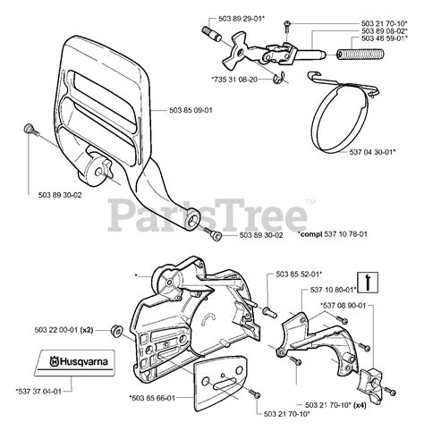 Husqvarna 350 Husqvarna Chainsaw 2004 03 Chain Brake Parts Lookup