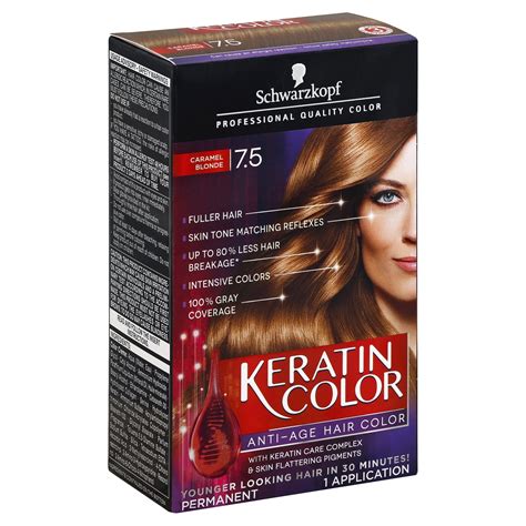 Schwarzkopf Keratin Color Anti Age Hair Color Caramel Blonde 2 03 Oz