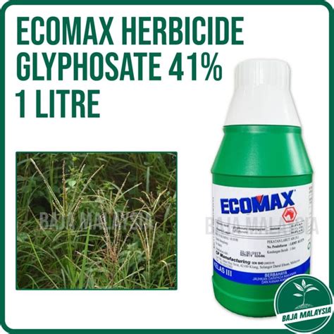 ECOMAX 1 Liter Herbicide Glyphosate 41 Weed Grass Killer Grasskiller