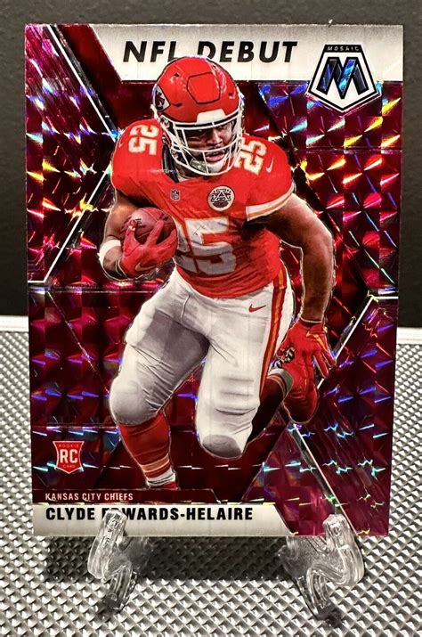 2020 Mosaic CLYDE EDWARDS HELAIRE Pink Prizm NFL Debut RCKansas City