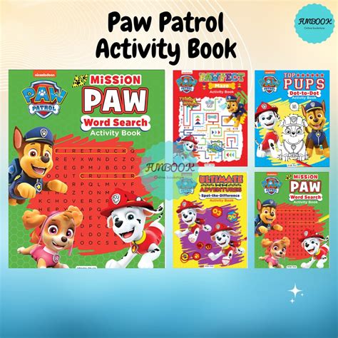 FUNBOOK Mission Paw Patrol Word Search Maze Dot To Dot Spot The