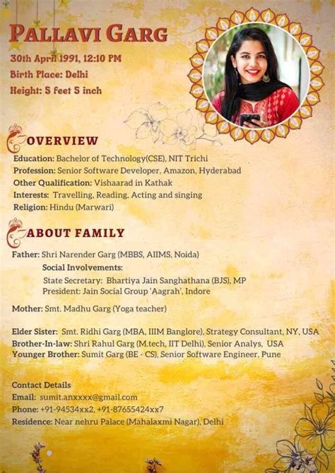 Marriage Biodata Format In Word Free Download Marriage Biodata Format 35 Marriage Biodata