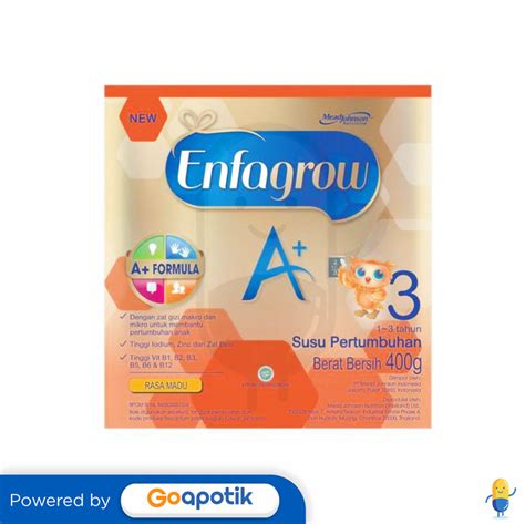 ENFAGROW A 3 USIA 1 3 TAHUN RASA MADU 400 GRAM BOX Kegunaan Efek