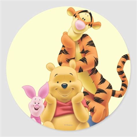 Pooh And Friends 11 Classic Round Sticker Winnie The Pooh