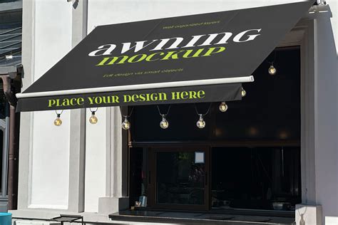Outdoor Cafe Awning Mockup Graphic by country4kCreative Fabrica