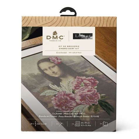 Kit De Broderie La Joconde Et Bouquet De Pivoines DMC