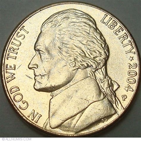 Jefferson Nickel 2004 P Purchase Gold Plated Nickel 5 Cenți