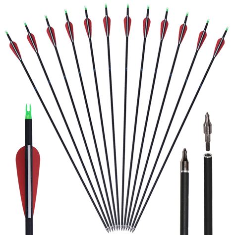 Huntingdoor 30" Archery Carbon Target Arrows Hunting Arrows with ...