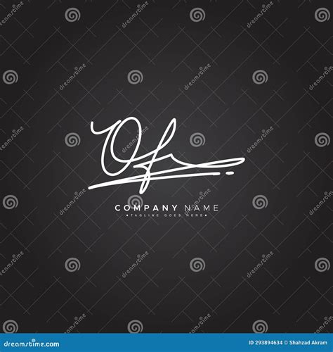 Initial Letter Of Vector Logo Template In Handwritten Signature Style