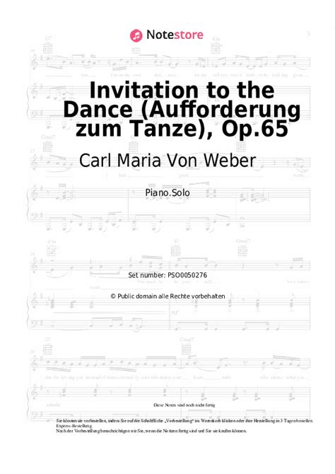 Carl Maria Von Weber Invitation To The Dance Aufforderung Zum Tanze